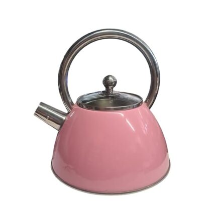 Bollitore EXCELSA color rosa, Bollitore da fornello, senza fischietto - Capacità 2,5 lt