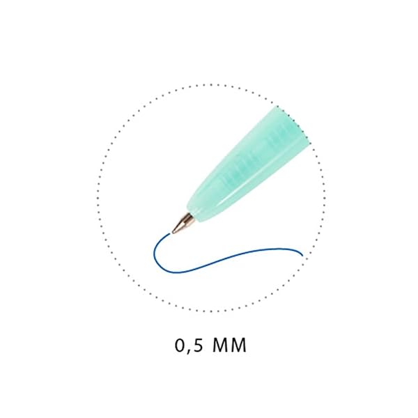 Pryma-Penna-a-Sfera-Crystal-Pastel-05mm-Colore-Blu-Scrittura-Scorrevole-e-Design-Elegante-B0BCX423HL-3