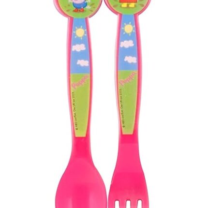 Set 2 posate Peppa Pig in plastica per bambini