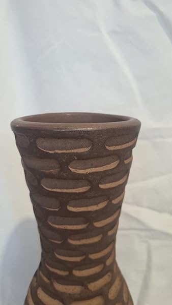 Vaso-Marrone-in-Terracotta-con-incavature-Stile-Minimal-Adatto-per-Arredare-Stile-Nordico-Minimal-Industrial-Semplice-B0BSR1PRR3-3