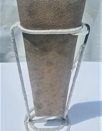 Vaso decorativo Alto Moderno con Sostegno i Ferro battuto - Altezza 62 cm