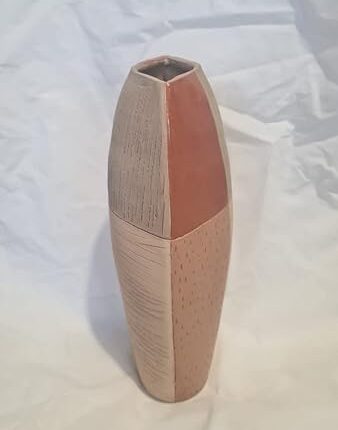 vaso in Terra Cotta sfumature del Marrone, Perfetto Stile Industrial, Stile Accogliente, Moderno, Originale - H 46 cm